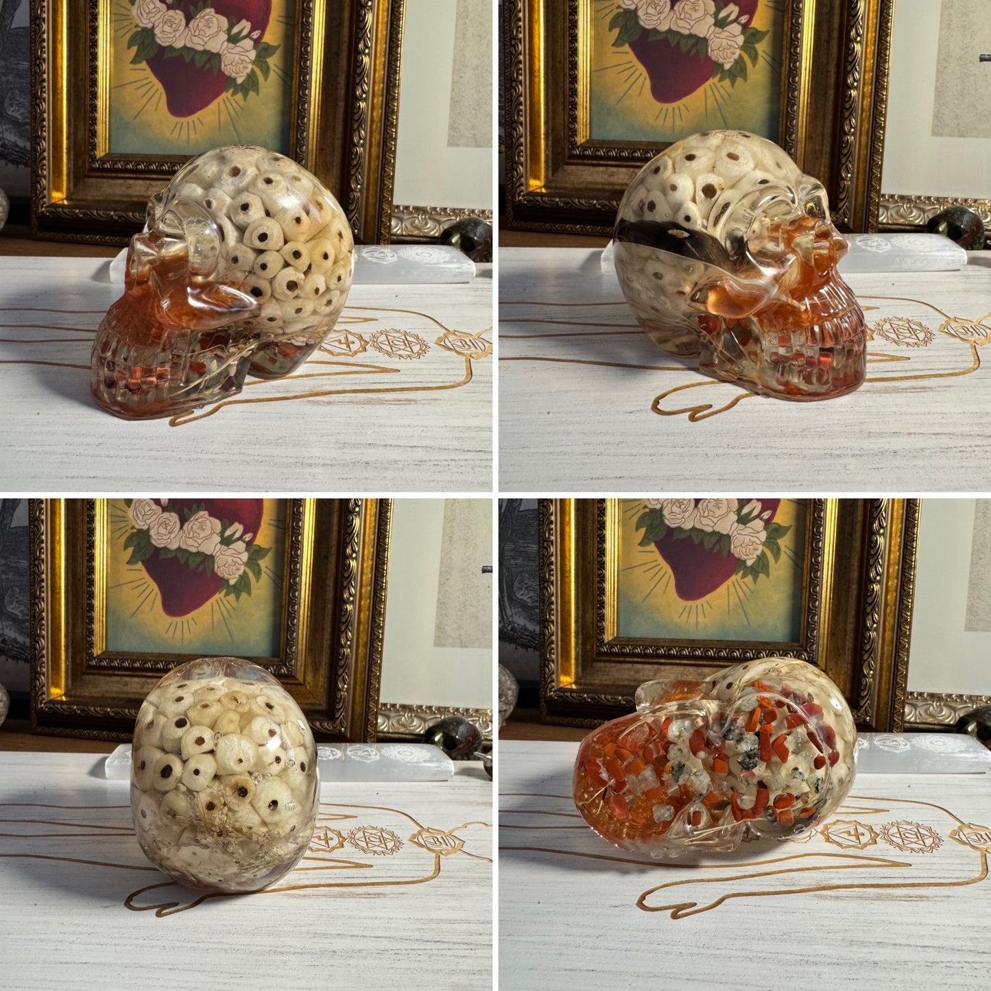 Gemstone/Reiki Infused Resin Skulls Collection