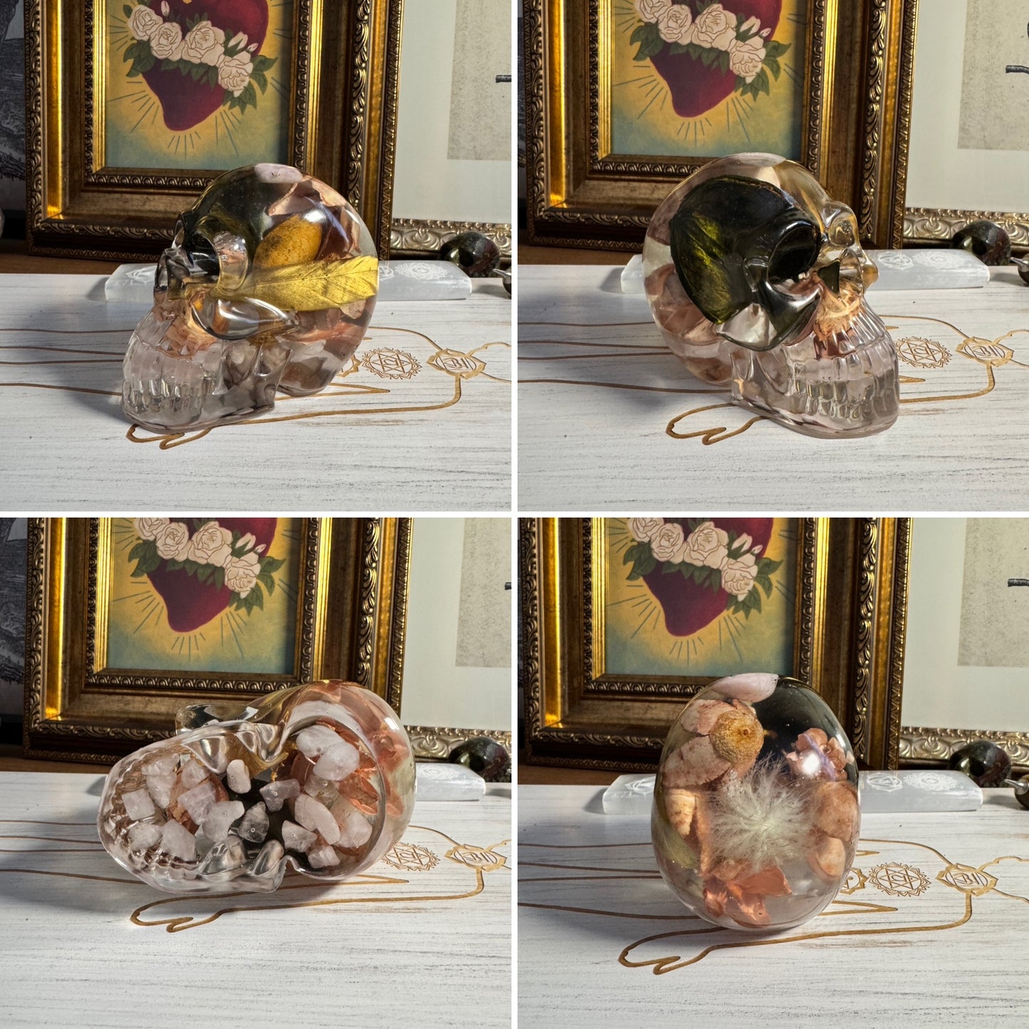 Gemstone/Reiki Infused Resin Skulls Collection