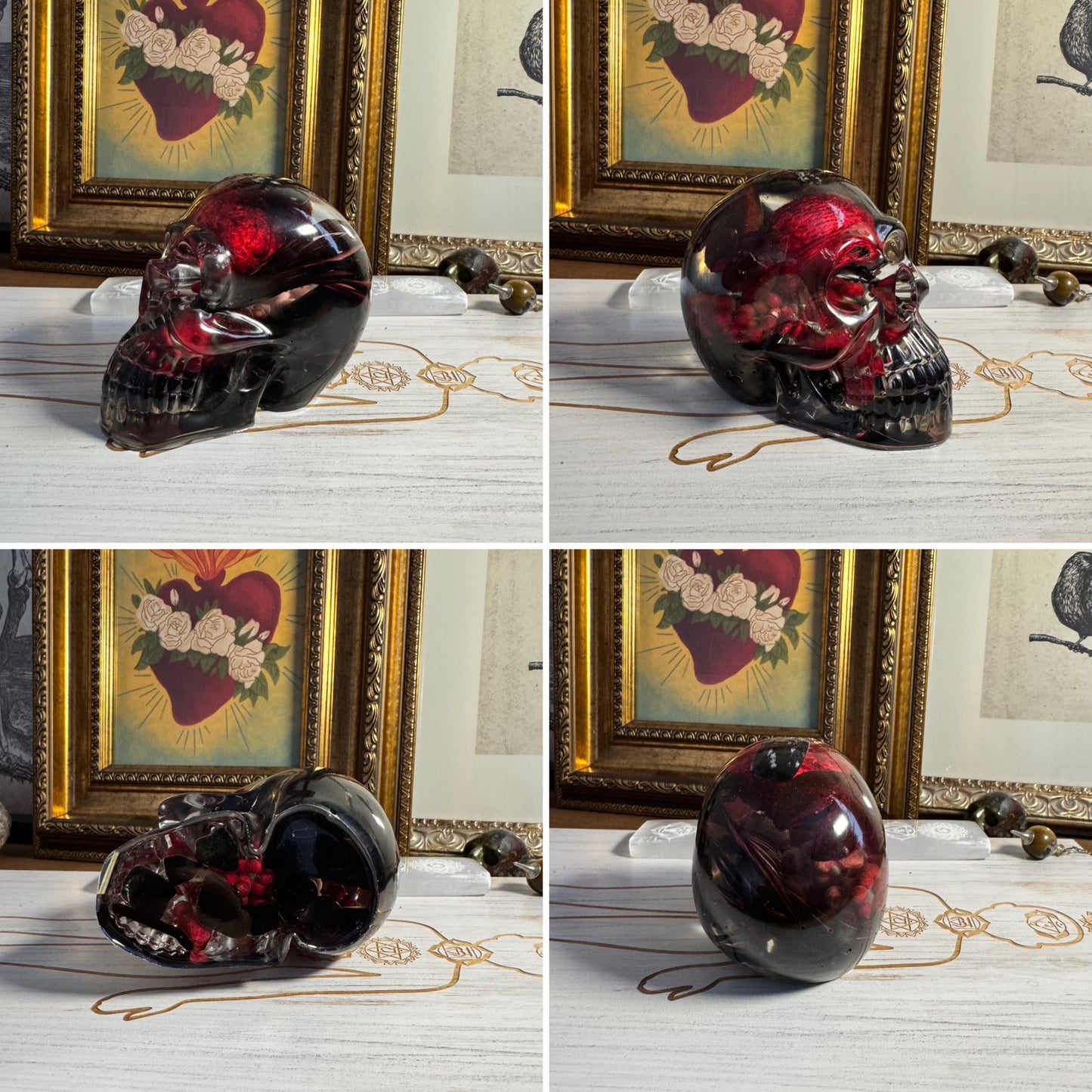 Gemstone/Reiki Infused Resin Skulls Collection