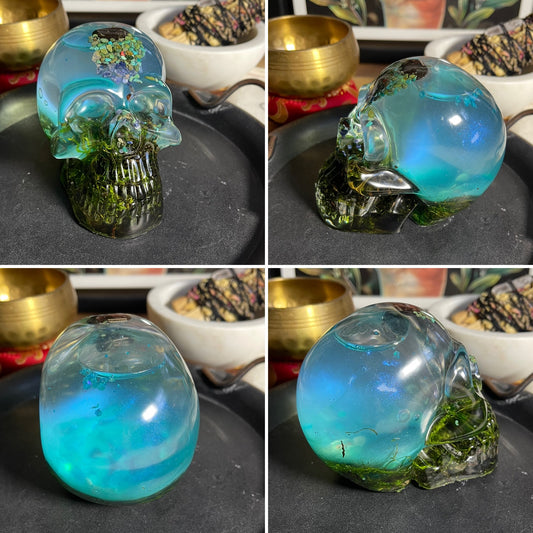 Resin Snow Globe Energy Skulls Collection