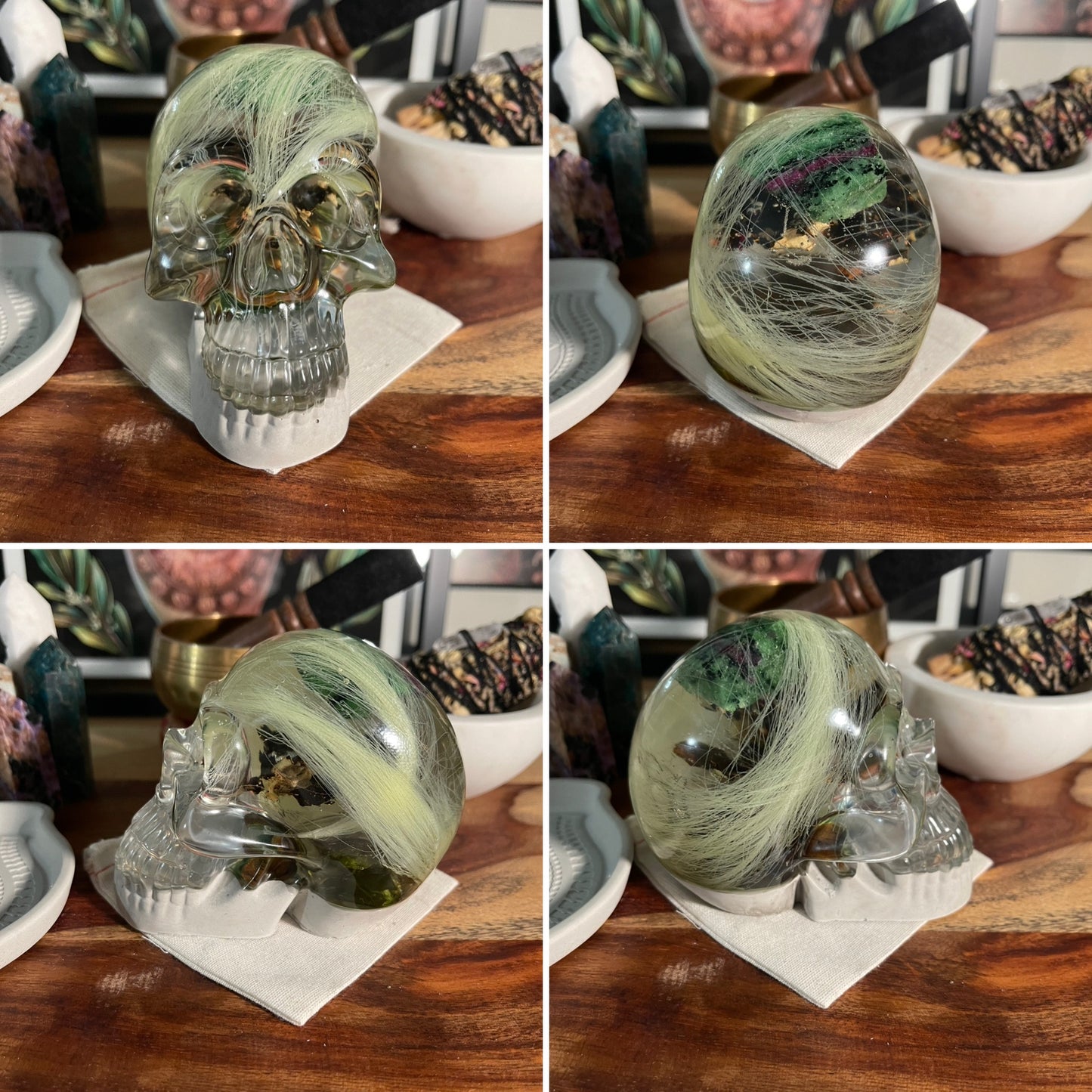 Resin and Cement Energy Skulls Collection