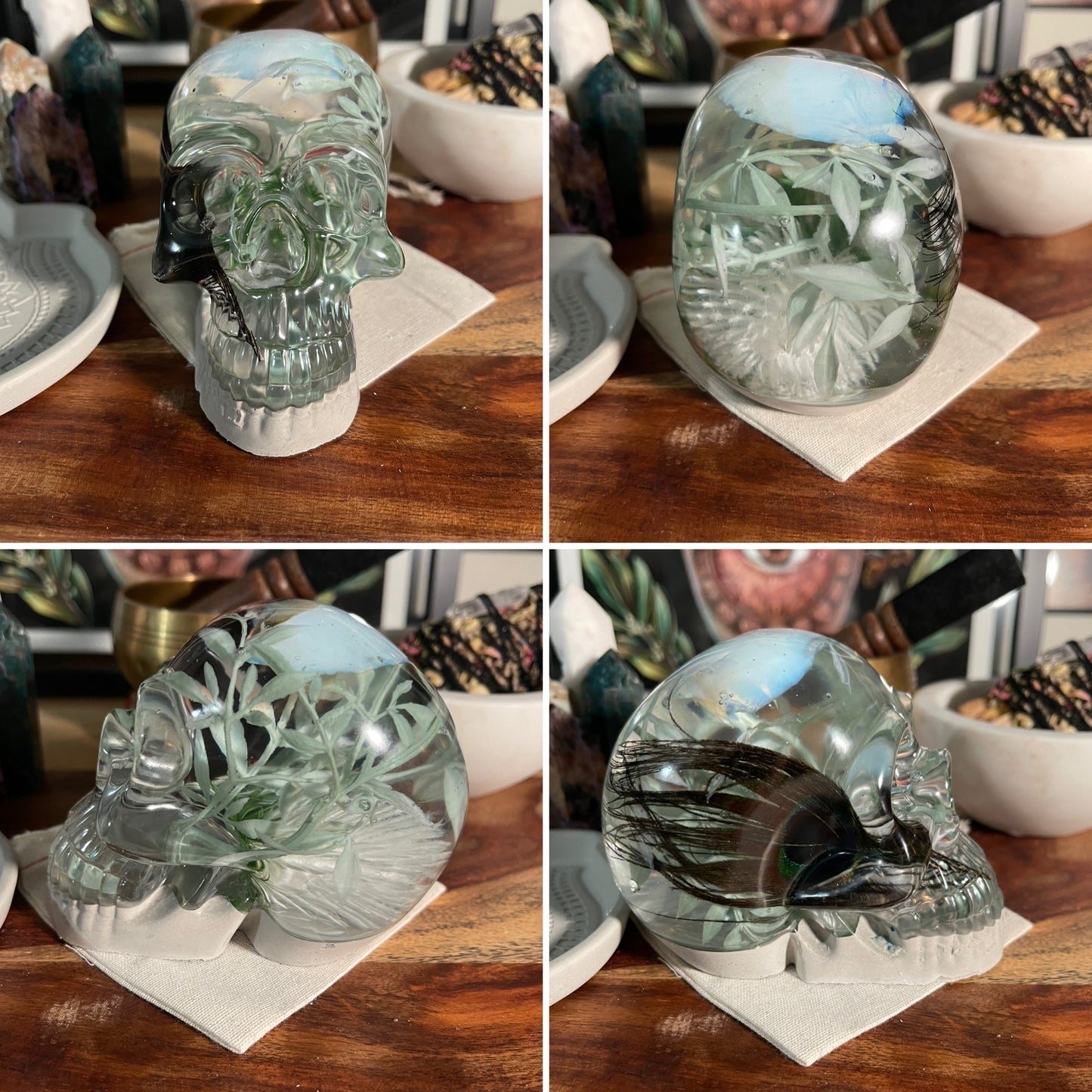 Resin and Cement Energy Skulls Collection