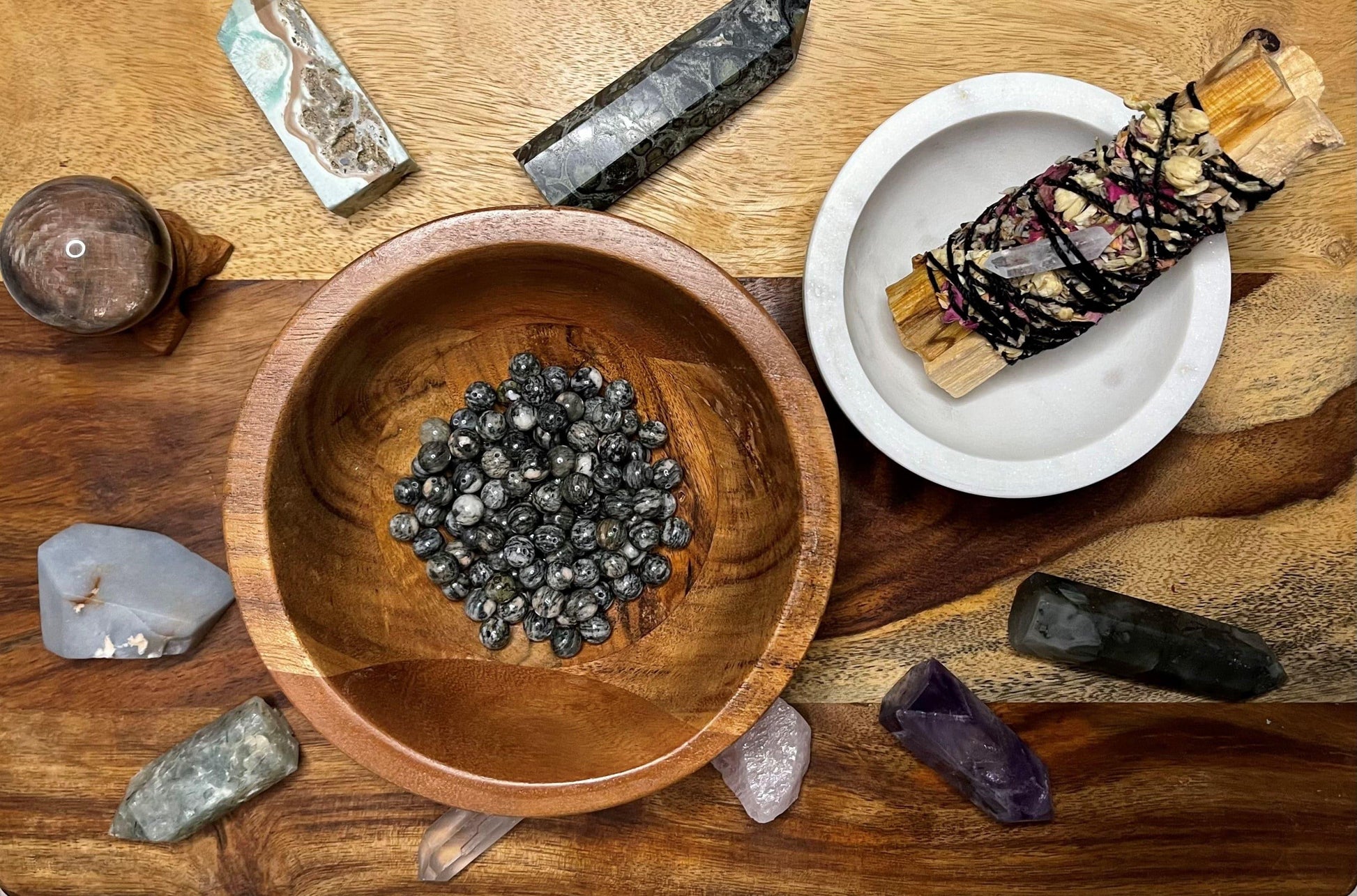 Spider Web Jasper Bracelet - Divine Feminine Love - OwlReiki